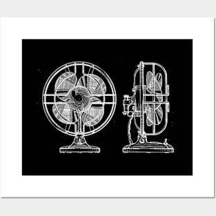 Electric Fan Vintage Patent Drawing Posters and Art